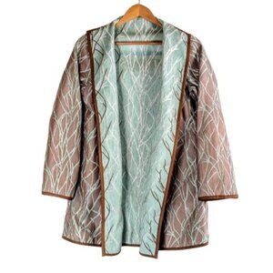 Winding River Nature Blue Birch Brown Swing Coat